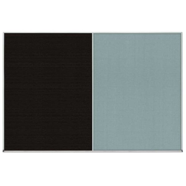 United Visual Products Enclosed Corkboard, 1 Door, 18"x24", 4" Fra, UV3407-SATIN-BUFF UV3407-SATIN-BUFF - main
